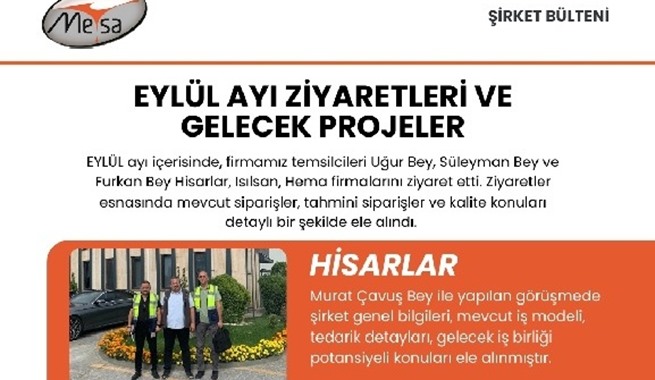 Eylül 2024 bültenimiz yayında!